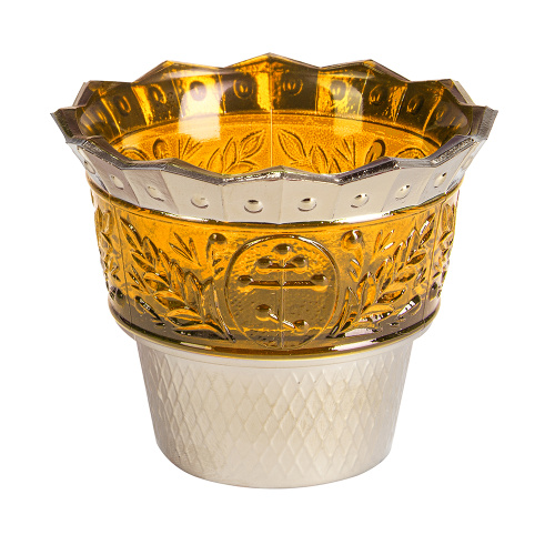 Стаканчик для лампады "Ландыш" с золотистым покрытием, 8,5х7 см фото 2
