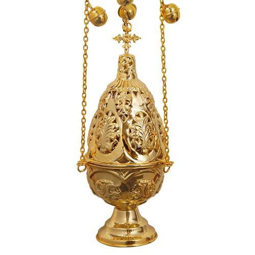 Кадило № 41, латунь, покрытие под золото, 13,5х28 см Кадило № 41, латунь, покрытие под золото, 13,5х28 см