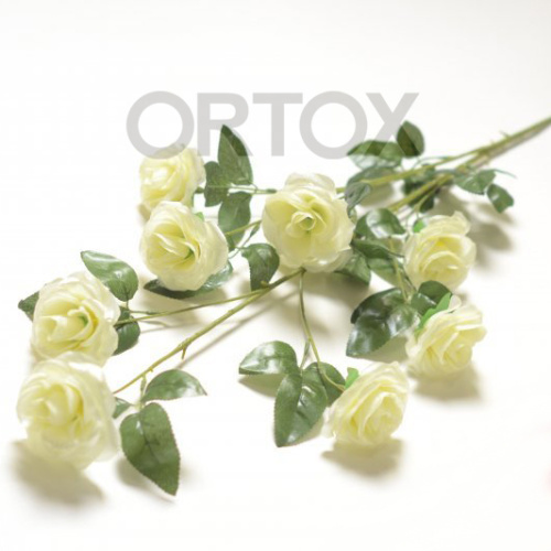 Цветы искусственные "Ветка розы" №3, цвета в ассортименте фото 2