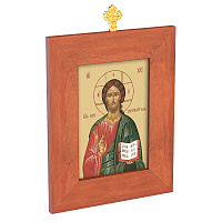 Рамка с крестом, цвет "кипарис", для печатных икон