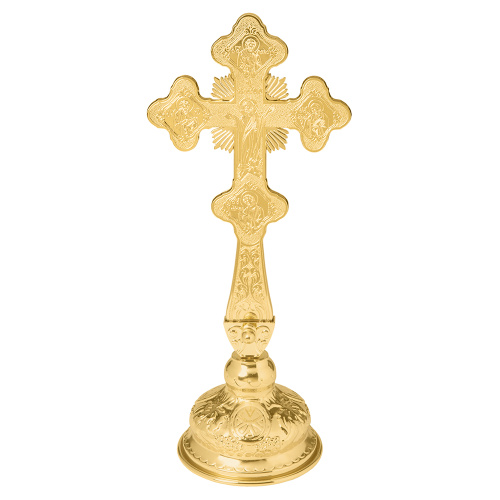 Крест напрестольный, цинковый сплав, цвет "под золото", 16,4х28 см фото 12