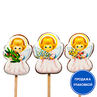 Имбирный пряник на палочке "Ангелочек" (упаковка 30 шт.)