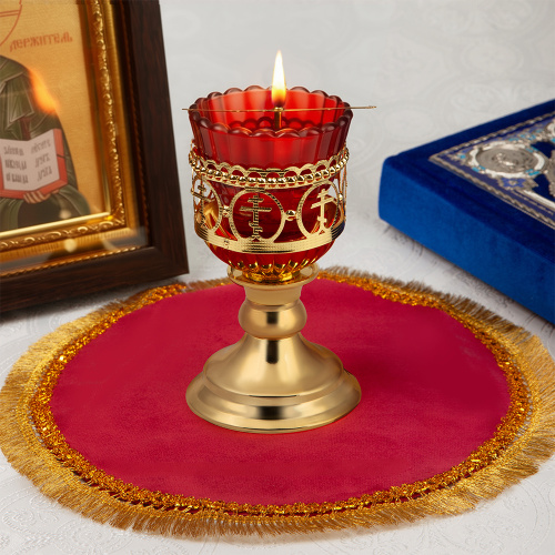 Лампада настольная, цинковый сплав, №2, 9х14 см фото 2