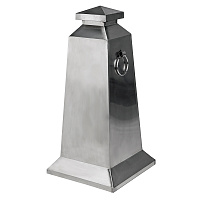 Столбик ограждения металлический, 32х67 см, цвет "под серебро", У-1079