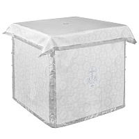 Облачение на престол с пеленой, шелк "Горненский", белое с серебром Облачение на престол с пеленой, шелк "Горненский", белое с серебром