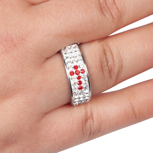 Кольцо "Крест", стразы, микс (упаковка 36 шт.) фото 4 Кольцо "Крест", стразы, микс (упаковка 36 шт.) фото 4