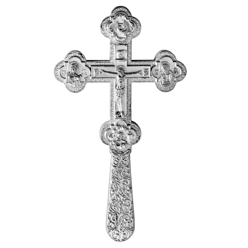 Крест напрестольный / требный латунный, 12x21 см, У 3-2162