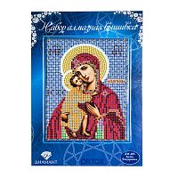 Алмазная мозаика "Икона Божией Матери "Феодоровская", 15х20 см