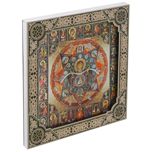 Икона Божией Матери "Неопалимая Купина", 25х25 см, багетная рамка, подарочная упаковка фото 3