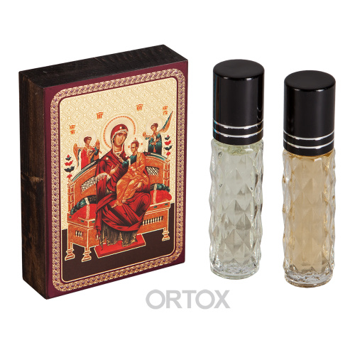 Набор ароматов с иконой Божией Матери "Всецарица", в индивидуальной подарочной упаковке, 2 шт. по 10 мл фото 5