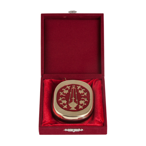 Футляр универсальный, 10х9х3 см, бордовый флок фото 5