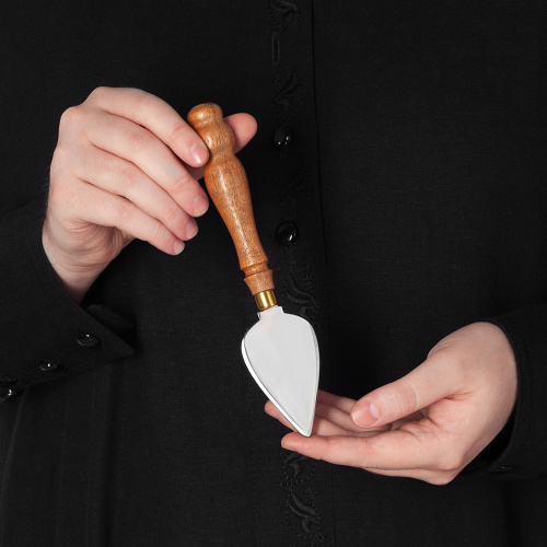 Копие среднее стальное с деревянной ручкой, длина 19 см фото 4