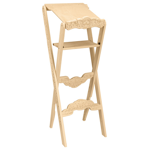 Аналой раскладной "Суздальский", цвет "натуральное дерево", с полкой, высота 123 см Аналой раскладной "Суздальский", цвет "натуральное дерево", с полкой, высота 123 см