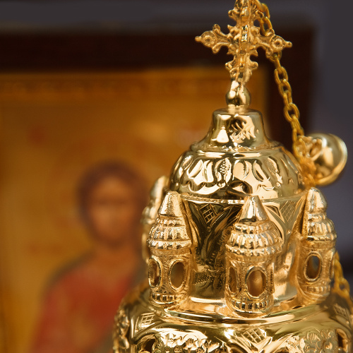 Кадило № 46, латунь, покрытие под золото, 14,3х31,3 см фото 5
