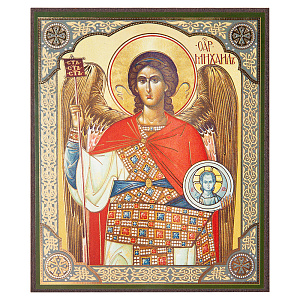 Икона Архангела Михаила, МДФ (10х12 см)