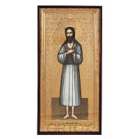 Икона большая храмовая преподобного Алексия, человека Божия, прямая рама