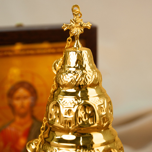 Кадило № 42, латунь, покрытие под золото, 14х32 см фото 4 Кадило № 42, латунь, покрытие под золото, 14х32 см фото 4