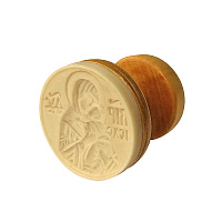 Печать для просфор с иконой Божией Матери "Владимирская", Ø 4,2 см, У 3-1096