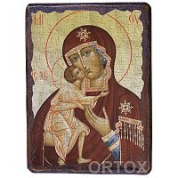 Икона Божией Матери "Феодоровская", 17х23 см, под старину