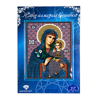 Алмазная мозаика "Икона Божией Матери "Неувядаемый цвет", 15х20 см