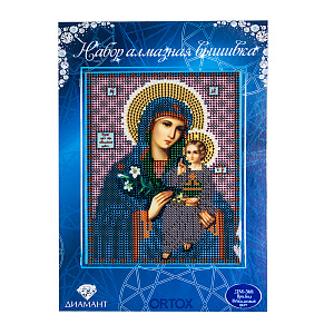 Алмазная мозаика "Икона Божией Матери "Неувядаемый цвет", 15х20 см (набор)