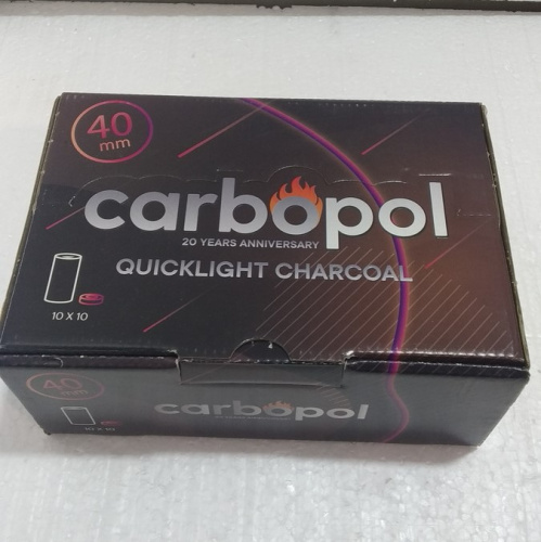 Уголь быстроразжигаемый "Carbopol", 100 таблеток, Ø 40 мм, У-1072 фото 2