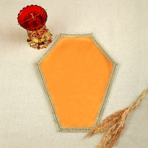 Плат под крест шестигранный, желтый, 26х33 см, У-2027