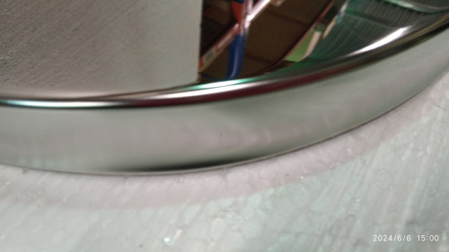 Столбик ограждения солеи металлический с шаром, 32х94 см, цвет "под серебро", У-1219 фото 4