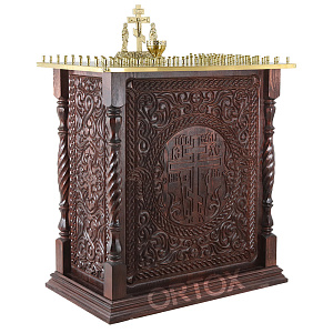 Панихидный стол на 100 свечей "Ивановский", резьба, 85х50х87 см (без дверки)