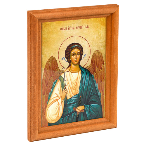 Икона Ангела-Хранителя в деревянной рамке, 12х1,5х17 см