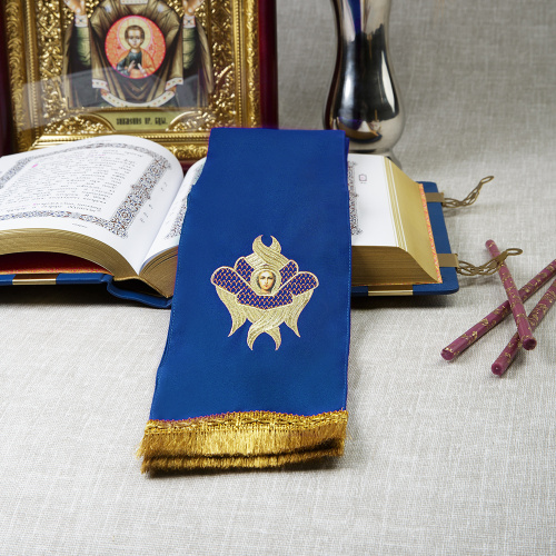 Закладка для Евангелия с вышитым херувимом, 150х13 см фото 20
