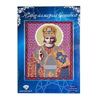 Алмазная мозаика "Икона святителя Николая Чудотворца", 15х20 см