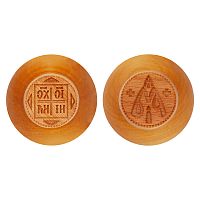 Печати для просфор "Агничная" и "Богородичная" деревянные, комплект из 2 шт. №1