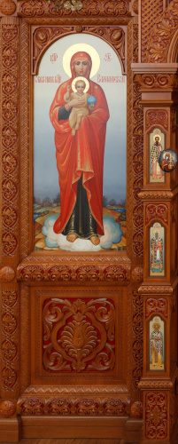 Иконостас с плоскорельефной резьбой и арками, п. Золотухино фото 4