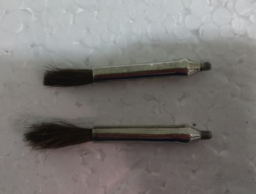 Купить стрючица из ювелирного сплава в серебрении, с запасными кисточками, длина 20,5 см, №1, у 29-1647 фото 4