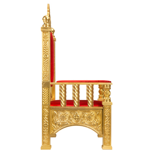 Архиерейский трон "Ярославский", цвет "золото", 78х72х160 см фото 3