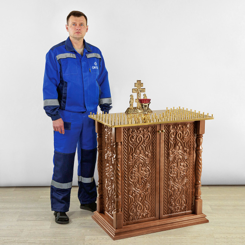 Панихидный стол на 100 свечей "Ивановский", цвет "кипарис", 85х50х87 см фото 15