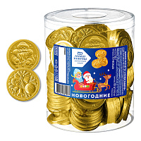 Фигурный шоколад "Новогодние монеты", 120 шт. по 6 г