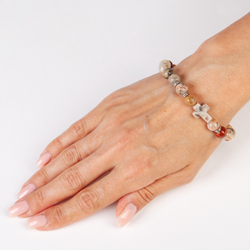 Браслет-четки из камня (агат) фото 2