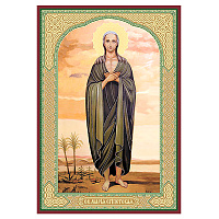Икона преподобной Марии Египетской, МДФ, 6х9 см