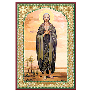 Икона преподобной Марии Египетской, МДФ, 6х9 см (6х9 см)