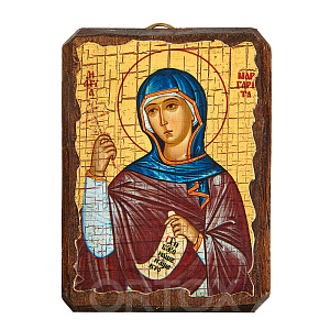 Икона великомученицы Марины (Маргариты) Антиохийской, 6,5х9 см (под старину) (под старину)