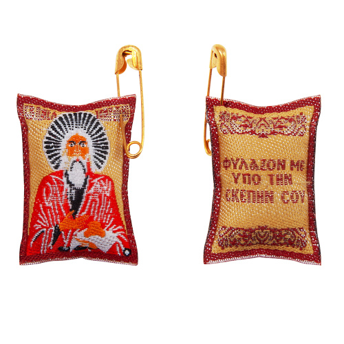 Ладанка на булавке, ткань, в ассортименте фото 11