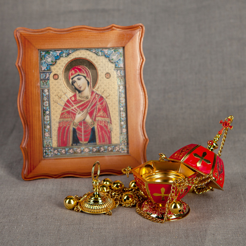 Кадило, цинковый сплав, эмаль, 12х18 см фото 3 Кадило, цинковый сплав, эмаль, 12х18 см фото 3