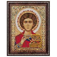 Алмазная мозаика "Икона великомученика и целителя Пантелеимона", 30х40 см