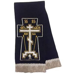 Закладка для Евангелия с изображением Голгофы, 160х14,5 см (черная)