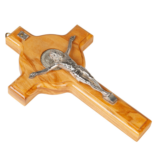 Крест настенный деревянный с распятием из цинкового сплава, 10х17 см фото 6 Крест настенный деревянный с распятием из цинкового сплава, 10х17 см фото 6