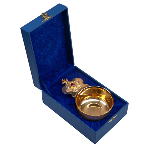 Ковш для запивки большой из ювелирного сплава в позолоте, фианиты, на ножке, Ø 9 см фото 6 Ковш для запивки большой из ювелирного сплава в позолоте, фианиты, на ножке, Ø 9 см фото 6