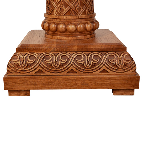 Семисвечник запрестольный латунный на деревянном основании, 87х180 см фото 5