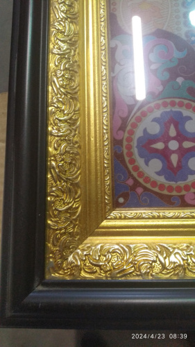 Икона большая храмовая "Спас Нерукотворный", 80х117 см, УФ-печать на стекле, У-1214 фото 4